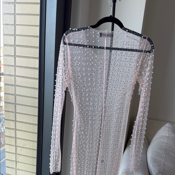 AKIRA Sheer Pink Dress/ Coverup - Picture 3 of 3